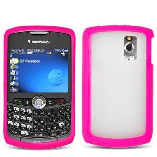 Soft Skin Case Fits RIM Blackberry 8300 8310 8320 8330 Curve Clear With Hot Pink TPU AT&T, Sprint, Verizon: Cell Phones & Accessories