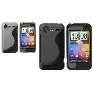 CommonByte 2 Color Frost Black+White S ShapeTPU Case For HTC Droid Incredible S Cell Phones & Accessories