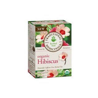 Traditional Medicinals Teas Organic Hibiscus Tea, 16 BAGS (Pack of 2) : Bathtub Teas : Beauty
