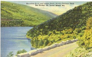 1950s Vintage Postcard   Mountain Road and Jordan Pond   Bar Harbor   Acadia National Park   Mt. Desert Island Maine: Everything Else