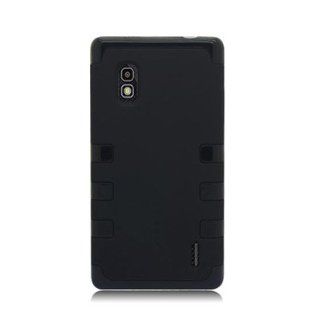 For LG Optimus G AT&T E970 Heavy Duty Armor TPU Hard Case Black Black: Everything Else