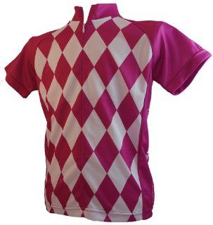Rocky Mountain Rags Children's Pink Diamond Cycling Jersey : Sports & Outdoors