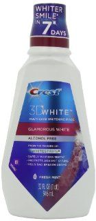 Crest 3D White Glamorous White Multi Care Whitening Fresh Mint Flavor Mouthwash 32 Fl Oz (Pack of 3) (packaging may vary): Health & Personal Care