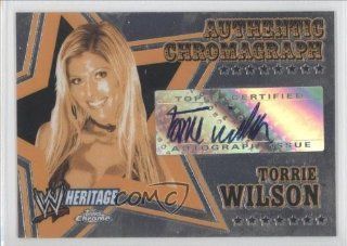 Torrie Wilson D (Trading Card) 2006 Topps Heritage Chrome WWE Autographs #TW: Sports Collectibles