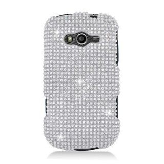 For Samsung Galaxy Reverb SPH M950 FULL DIAMOND Case All Silver: Everything Else