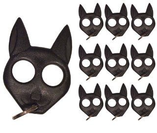 Black Cat Keychain Bundle   Keyring   Self defense Keychain   Lot of Ten Pieces : Key Tags And Chains : Office Products