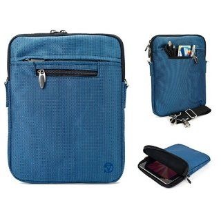 SumacLife Hydei Edition Navy Blue Nylon Sleeve Carrying Case with Removable Shoulder Strap for Toshiba Excite X10 / Toshiba AT200 10.1 inch Android Tablet: Electronics