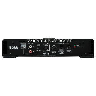 Boss Audio R8002 2 Channel Mosfet Power Amplifier with Remote Subwoofer Level Control : Vehicle Stereo Amplifiers : Car Electronics