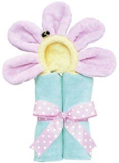 Mullins Square Tubbie Hooded Towel   Mint Flower : Hooded Baby Bath Towels : Baby