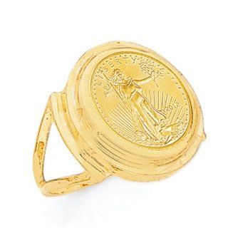14k 1/10th American Eagle Coin Ring Mounting: Gold Coins: Jewelry