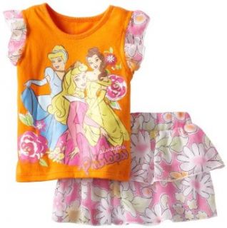 Disney Toddler Girls Princess Floral Skooter Set: Clothing
