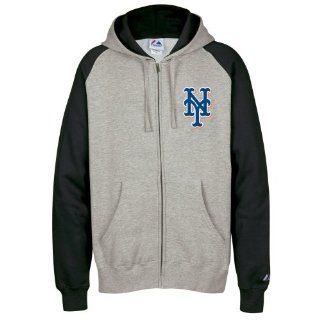 New York Mets Classic Zip Full Zip Hooded Sweatshirt (Small) : Sports Fan Sweatshirts : Clothing