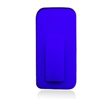 Aimo Wireless SAMT989PCBEC002 Shell Holster Combo Protective Case for T Mobile Samsung Galaxy S2 T989 with Kickstand Belt Clip and Holster   Retail Packaging   Blue: Cell Phones & Accessories