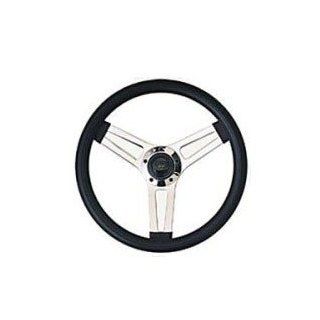 Polished Classic Series Steering Wheel 14.5 Fits All Jeeps w/ Adapter CJ, YJ Wrangler # 990: Automotive