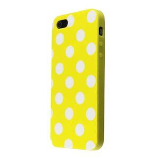 niceEshop(TM) Yellow & white Polka Dot Flex Gel TPU Case Cover fit for the new iPhone5 5S +Screen Protector: Cell Phones & Accessories
