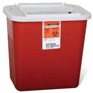 20 Pc Biohazard 2 Gallon Multipurpose Sharps Container Lid Medical Aid Waste Needle Disposal Case: Science Lab Sharps Containers: Industrial & Scientific