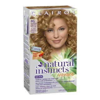 Clairol Natural Instincts Vibrant Permanent Hair Color 8g, Medium, Golden Blonde 1 Kit : Beauty