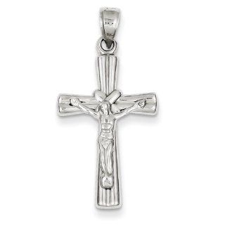 14k White Gold Reversible Crucifix /cross Pendant, Best Quality Free Gift Box Satisfaction Guaranteed: Jewelry