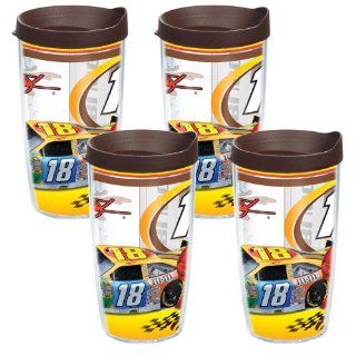 Tervis Nascar Kyle Busch 4 Pack No.18 Tumbler with Wrap, 16 Ounce: Kitchen & Dining