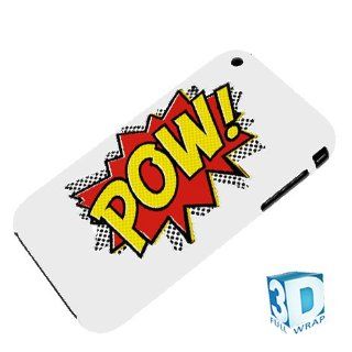 POP ART POW White iPhone 3g 3gs High Gloss Phone Cover Case Photo Quality   3D Full Wrap Design: Everything Else