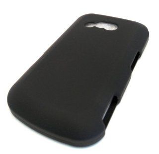 LG 900g LG900g Black Solid RUBBERIZED FEEL RUBBER COATED Design Case Skin Cover Protector Hard Plastic Tracfone Net10: Cell Phones & Accessories