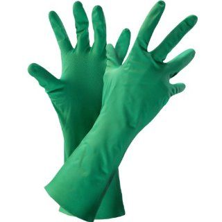 Global Glove 515 Unlined Nitrile Diamond Pattern Glove, Chemical Resistant, 12 mil Thick, 13" Length, Small, Green (Case of 144): Industrial & Scientific