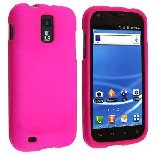 eForCity Snap on Rubber Coated Case Compatible with T Mobile Samsung? Galaxy SII / S2 Hercules SGH T989 (T Mobile), Hot Pink Cell Phones & Accessories