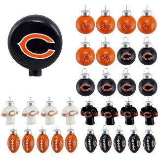 NFL 31 Piece Ornament Set NFL Team: Chicago Bears   Christmas Tree Toppers