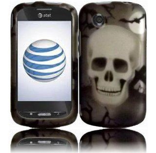 White Cross Skull Design Hard Case Cover ZTE Merit 990G Avail Z990: Cell Phones & Accessories