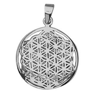 Sterling Silver Judaica Flower of Life Charm Pendant Women's Men's Religious Spiritual Jewelry: Jewelry