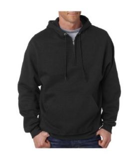 JERZEES Adult NuBlend(r) Quarter Zip Hooded Sweatshirt 994 at  Mens Clothing store: Cardigan Sweaters