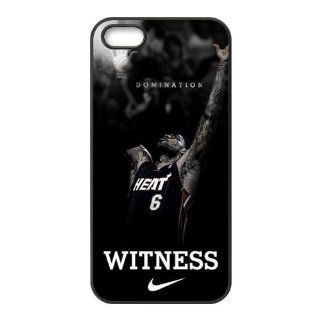 Miami Heat Supper Star LeBron James for Iphone5 Leather Rubber Cover Case Creative New Life: Cell Phones & Accessories
