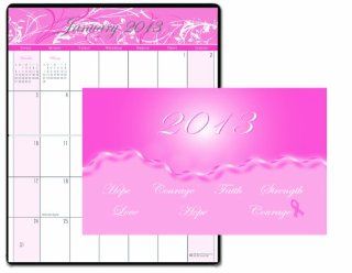 House of Doolittle Breast Cancer Awareness Monthly Pocket Calendar 14 Months December 2012 to January 2014, 3 3/4 x 6 1/4 Inches, Recycled (HOD246) : Personal Organizers : Office Products
