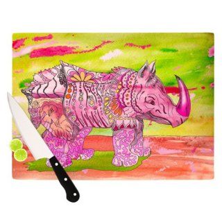 Kess InHouse Catherine Holcombe Pretty in Pink Cutting Board, 11.5 by 15.75 Inch Kitchen & Dining