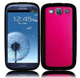 Hot Pink/Black PC+TPU Case Cover SAMSUNG GALAXY S3 S III i747 (ATT) / i535 (Verizon)/ T999 (T mobile) / L710 (Sprint) / i9300: Cell Phones & Accessories
