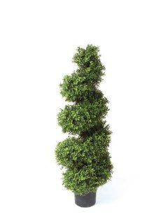 3.5' Potted Artificial Spiral Boxwood Tree Christmas Topiary   Unlit : Everything Else