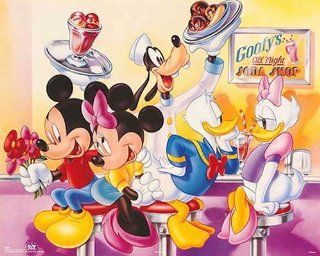 Walt Disney Mickey & Friends: Goofy's Soda Shop. Children's Poster Print (16X20)  