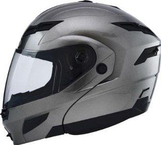 G Max GM54 Solid Helmet , Size: Md, Primary Color: Silver, Distinct Name: Titanium, Helmet Type: Modular Helmets, Helmet Category: Street, Gender: Mens/Unisex 1540475: Automotive