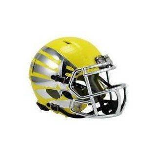 Oregon Ducks Riddell Liquid Lightning Yellow and Chrome Speed Mini Football Helmet   Autographed College Mini Helmets: Sports Collectibles
