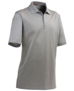 Straight Down Clothing Men's 'Belmont' Polo Shirt Silver at  Mens Clothing store