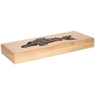 Alaska Smokehouse Smoked Salmon Fillet in Wood Gift Box 16 oz., Assorted Designs : Somked Salmon : Grocery & Gourmet Food