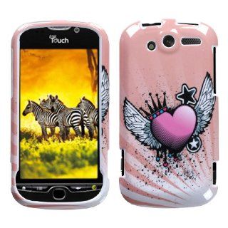 Hard Plastic Snap on Cover Fits HTC Mytouch 4G Crowned Heart T Mobile (does not fit HTC Mytouch 3G or HTC Mytouch 3G Slide or HTC Mytouch 4G Slide): Cell Phones & Accessories