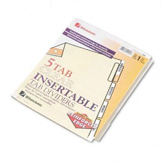 Gold Pro Insertable Tab Index, Clear 5 Tab, Letter, Buff Sheets  Binder Index Dividers 