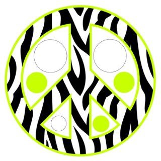 Zebra Print / Stripe Polka Dots & Peace Sign Repositionable Wall Decals, Lime Green   Wall Decor Stickers