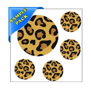 Sample Test Decals : Leopard Print Polka Dot Circles   Reusable Wall Decal Sticker   [Easy Peel and Stick, Removable, Repositionable]   Vinyl Decal