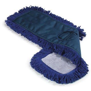 Carlisle 364883614 Flo Pac Cotton Blend Launderable Dust Mop, 36" Length x 5" Width, Blue: Industrial & Scientific
