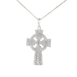 Medium celtic Cross Pendant on a chain Double sided: Jewelry