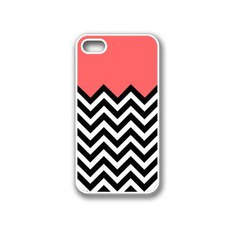 Coral Plus Chevron iPhone 4 Case White   Fits iPhone 4 and iPhone 4S Cell Phones & Accessories