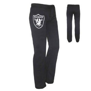 WOMENS Pink Victoria's Secret NFL Oakland Raiders Cotton Sleepwear / Pajama Pants   Black (Size: L): Sports & Outdoors