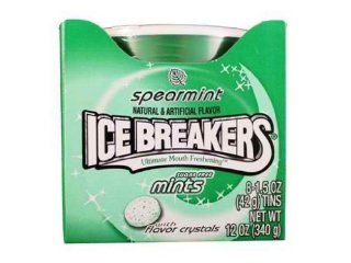 Ice Breakers Sugar Free Mints, Spearmint, 1.5 Ounce Tins (Pack of 8) : Candy Mints : Grocery & Gourmet Food